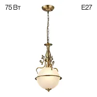 Светильник подвесной Идальго CL434121 Citilux белый 1 лампа, основание бронзовое в стиле кантри классический 