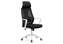 Компьютерное кресло Golem black / white 15333 Woodville, чёрный/сетка ткань, ножки/металл/белый, размеры - *550***680*630