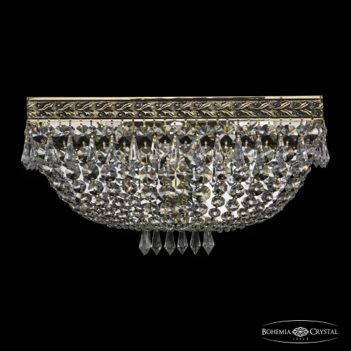 Бра 19272B/35IV GB Bohemia Ivele Crystal прозрачный на 3 лампы, основание золотое в стиле классический sp