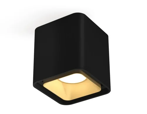 Светильник накладной XS7841004 Ambrella light чёрный 1 лампа, основание чёрное в стиле хай-тек современный квадратный фото 2