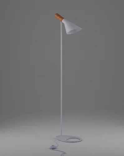 Торшер Turin V11336-1F Moderli белый на 1 лампу, основание белое в стиле современный скандинавский хай-тек фото 4