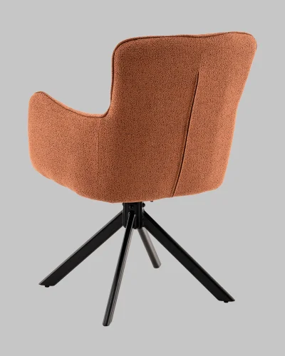 Стул обеденный Eima,  терракотовый УТ000040783 Stool Group, терракотовый/рогожка, ножки/металл/чёрный, размеры - *860**** фото 6