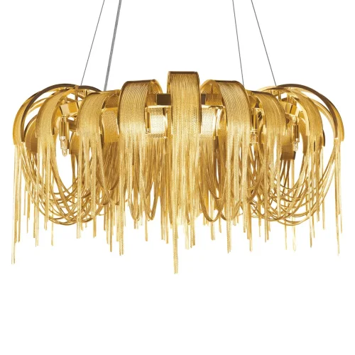 Люстра подвесная Volver 10404/800 GD LOFT IT золотая на 8 ламп, основание золотое в стиле арт-деко цепочки фото 5