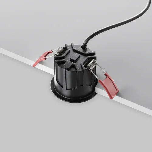 Светильник точечный LED Alfa LED DL043-01-10W2.7K-RD-B Maytoni чёрный на 1 лампу, основание чёрное в стиле современный хай-тек круглый фото 4