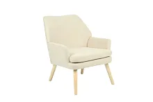 Кресло Харви бежевый, деревянные ножки УТ000040119 Stool Group, бежевый/шенилл, ножки/массив гевеи/бежевый, размеры - *825****мм