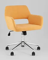 Стул офисный ROSS, рогожка, желтый УТ000039437 Stool Group, жёлтый/рогожка, ножки/металл/хром, размеры - *840****