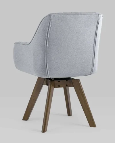 Стул обеденный вращающийся MANS, серый УТ000017374 Stool Group, серый/ткань, ножки/дерево/коричневый бежевый, размеры - *820***610*620 фото 7