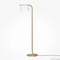 Торшер LED Cabaret MOD170FL-L8BS3K Maytoni  прозрачный 1 лампа, основание латунь в стиле современный арт-деко
