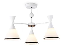 Люстра потолочная TR3164 Ambrella light белая на 3 лампы, основание белое в стиле классический 