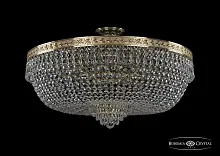 Люстра потолочная хрустальная 19271/80IV G Bohemia Ivele Crystal прозрачная на 16 ламп, основание золотое в стиле классический sp