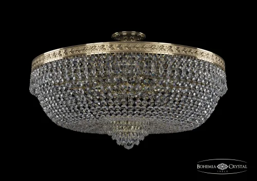 Люстра потолочная хрустальная 19271/80IV G Bohemia Ivele Crystal прозрачная на 16 ламп, основание золотое в стиле классический sp