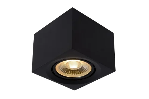 Светильник накладной Fedler 09922/12/30 Lucide чёрный 1 лампа, основание чёрное в стиле современный квадратный