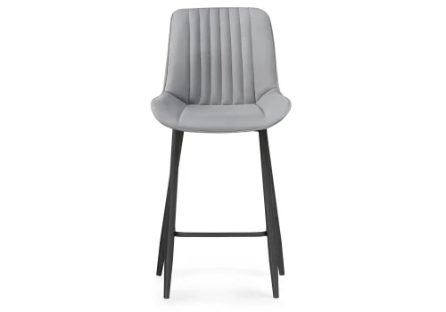 Полубарный стул Седа К светло-серый / черный 511175 Woodville, серый/велюр, ножки/металл/чёрный, размеры - ****490*570 фото 2