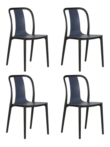 Стул обеденный набор 4 шт. SET-4 669PP-LMZL ADAM, цвет сиденья серо-голубой, цвет основания черный Dobrin, /полимер, ножки/пластик/чёрный, размеры - *875***440*535 Стул обеденный набор 4 шт. SET-4 669PP-LMZL ADAM, цвет сиденья серо-голубой, цвет основания черный Dobrin, /полимер, ножки/пластик/чёрный, размеры - *875***440*535