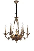 Люстра подвесная FIRENZE 1781.6.2 antique gold Lucia Tucci без плафона на 8 ламп, основание золотое в стиле классический 