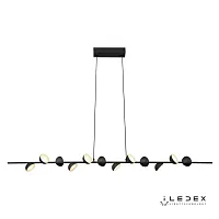 Светильник подвесной LED Inefable X088136 BK iLedex чёрный белый 1 лампа, основание чёрное в стиле хай-тек современный 