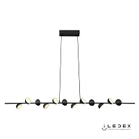 Светильник подвесной LED Inefable X088136 BK iLedex белый чёрный на 1 лампу, основание чёрное в стиле современный хай-тек 