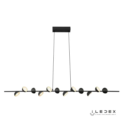 Светильник подвесной LED Inefable X088136 BK iLedex чёрный белый 1 лампа, основание чёрное в стиле хай-тек модерн 