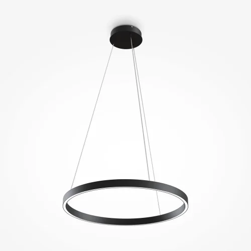 Светильник подвесной LED Rim MOD058PL-L32BK Maytoni чёрный 1 лампа, основание чёрное в стиле современный хай-тек минимализм кольца фото 3
