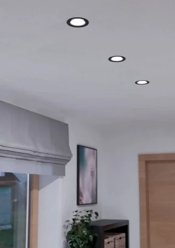 Светильник точечный LED Saliceto 33996 Eglo чёрный на 1 лампу, основание чёрное в стиле современный круглый фото 2