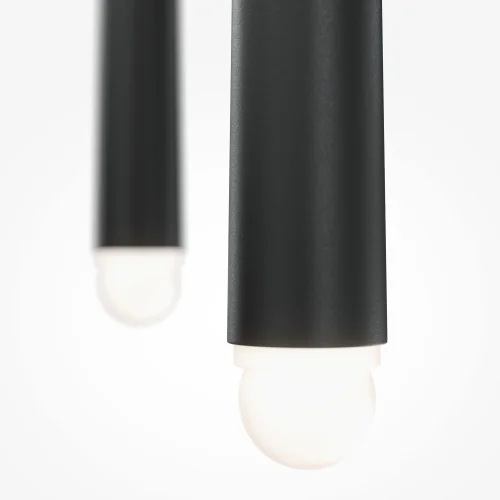Светильник подвесной LED Cascade MOD132PL-L18BK Maytoni чёрный на 1 лампу, основание чёрное в стиле минимализм современный трубочки каскад фото 2