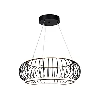 Люстра подвесная LED Korg 4435-2P F-promo чёрная на 1 лампу, основание чёрное в стиле лофт 
