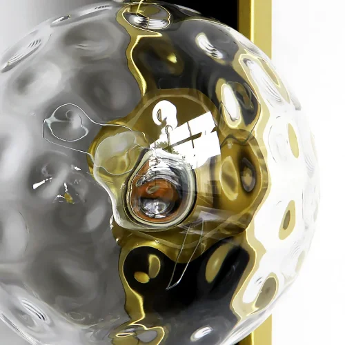 Бра Dixon 229035-22 ImperiumLoft прозрачный на 1 лампа, основание золотое в стиле  молекула шар фото 16