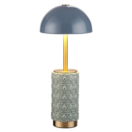 Настольная лампа LED Lulu 5452/5TLA Odeon Light синяя на 1 лампу, основание латунь синее керамика металл в стиле классический современный аккумулятор фото 4