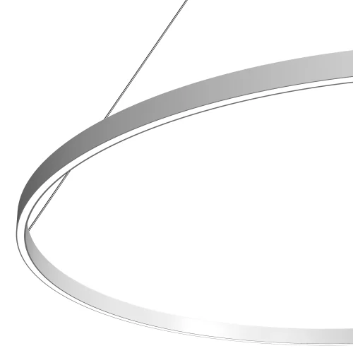 Светильник подвесной LED Rim MOD058PL-L65W3K Maytoni белый на 1 лампу, основание белое в стиле хай-тек современный минимализм кольца фото 3