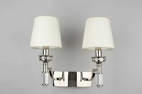 Бра Dimaro OML-87801-02 Omnilux бежевый на 2 лампы, основание хром в стиле классический фото 2 Бра Dimaro OML-87801-02 Omnilux бежевый на 2 лампы, основание хром в стиле классический фото 2