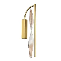 Бра ЛЕД Спира (Spira) 5468/4WL Odeon Light коричневый бежевый на 1 лампу, основание латунь в стиле современный классический Бра ЛЕД Спира (Spira) 5468/4WL Odeon Light коричневый бежевый на 1 лампу, основание латунь в стиле современный классический