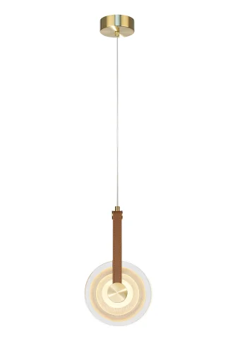 Светильник подвесной LED Orbique V11680-PL Moderli прозрачный на 1 лампу, основание золотое в стиле современный 