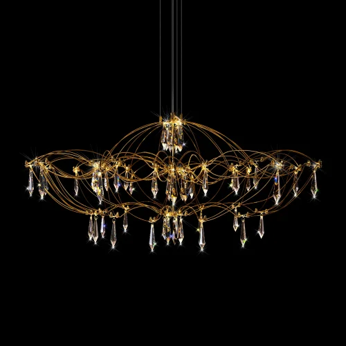 Люстра подвесная ЛЕД Мира / Mira 10586/900 Gold Asfour LOFT IT прозрачная на 1 лампу, основание золотое в стиле арт-деко капли фото 4 Люстра подвесная ЛЕД Мира / Mira 10586/900 Gold Asfour LOFT IT прозрачная на 1 лампу, основание золотое в стиле арт-деко капли фото 4