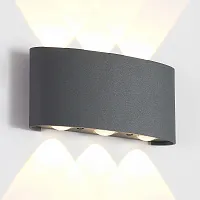 Настенный светильник LED CLT 023W3 DG Crystal Lux уличный IP54 чёрный серый 6 ламп, плафон серый в стиле современный LED