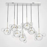 Светильник потолочный BUBBLE B34 177866-26 ImperiumLoft прозрачный на 7 ламп, основание бронзовое в стиле современный 