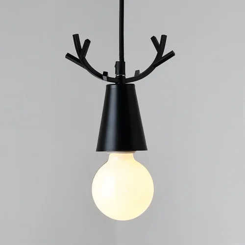 Светильник подвесной DEER ONE Черный 178107-26 ImperiumLoft чёрный 1 лампа, основание чёрное в стиле современный 