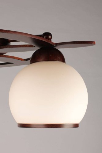 Люстра потолочная Fronteira OML-50507-03 Omnilux белая на 3 лампы, основание коричневое в стиле кантри  фото 3