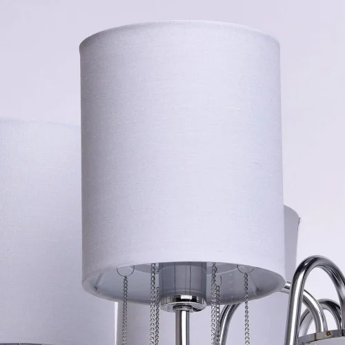 Люстра потолочная Федерика 379018506 MW-Light серая на 6 ламп, основание хром серое в стиле классический современный арт-деко  фото 4