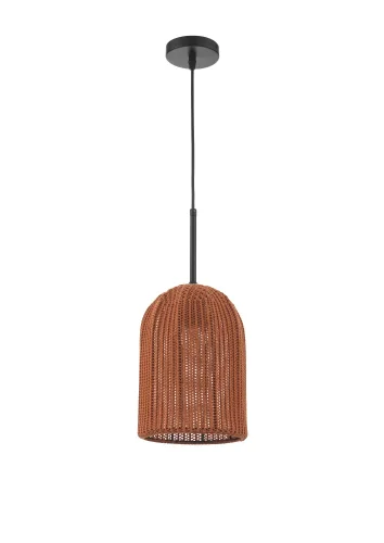 Светильник подвесной Yarn V11881-1P Moderli терракотовый на 1 лампу, основание чёрное в стиле лофт современный 