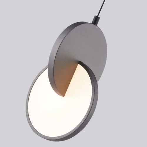 Светильник подвесной LED Grahan 4609-1P F-promo серый на 1 лампу, основание чёрное в стиле современный фото 2