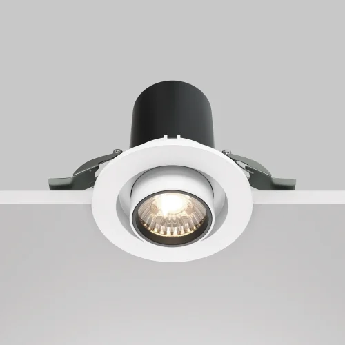 Светильник точечный LED Hidden DL045-01-10W4K-W Maytoni белый 1 лампа, основание белое в стиле хай-тек современный  фото 5