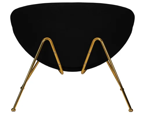 Кресло дизайнерское  72-LMO EMILY, цвет сиденья черный (AF9), цвет основания золото Dobrin, чёрный/ткань, ножки/металл/золотой, размеры - ****810*780 фото 5