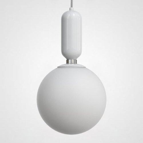 Светильник подвесной Parachilna 179984-22 ImperiumLoft белый 1 лампа, основание белое в стиле современный молекула шар