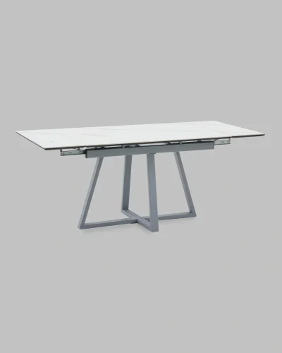 Стол Керас 120-180/80/75, столешница МДФ16/керамика Snow white, подстолье металл серый УТ000041935 Stool Group столешница из фото 7 Стол Керас 120-180/80/75, столешница МДФ16/керамика Snow white, подстолье металл серый УТ000041935 Stool Group столешница из фото 7