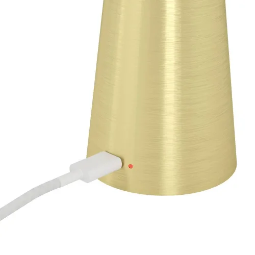 Уличная настольная лампа диммируемая сенсорная с USB-портом Piccola 900923 Eglo уличный IP54 матовый латунь на 1 лампу, плафон матовый латунь в стиле хай-тек современный LED фото 4