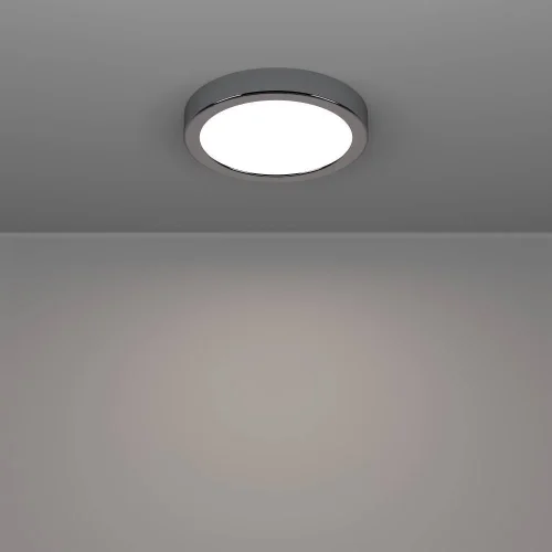 Светильник накладной LED Fueva 901762 Eglo белый на 1 лампу, основание хром в стиле современный круглый фото 6