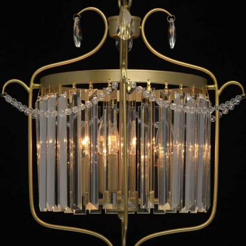 Люстра подвесная Адель 373014403 MW-Light прозрачная на 3 лампы, основание золотое в стиле классический  фото 4