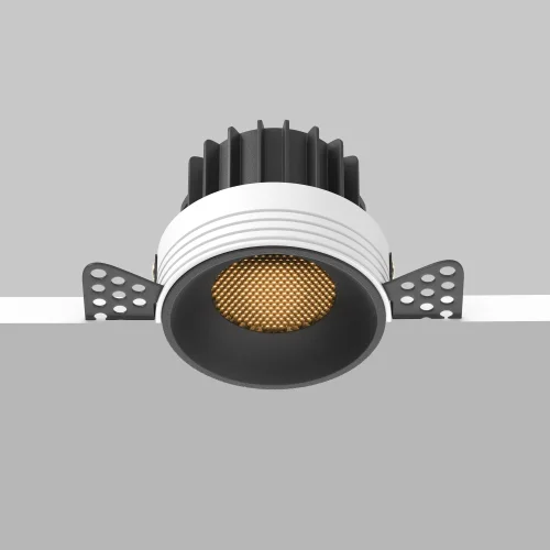 Светильник точечный LED Round DL058-12W2.7K-TRS-B Maytoni чёрный на 1 лампу, основание чёрное в стиле современный хай-тек круглый для затирки фото 9