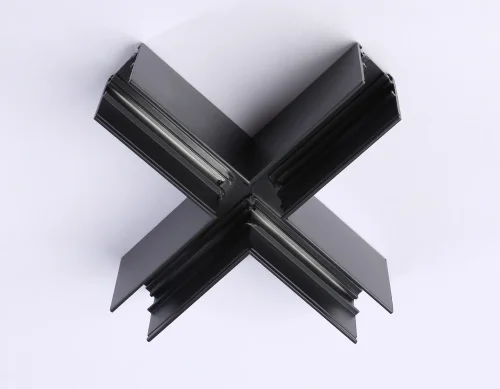 Коннектор X-образный для накладного шинопровода Magnetic GL3376 Ambrella light чёрный в стиле хай-тек современный для светильников серии Magnetic накладной магнитный фото 4
