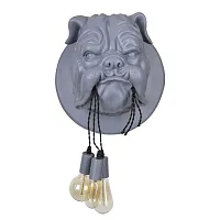 Бра Bulldog 10177 Grey LOFT IT без плафона 3 лампы, основание серое в стиле современный собака